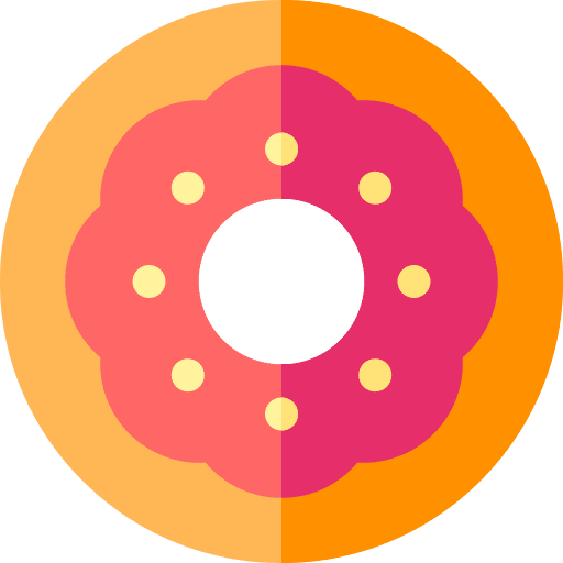 Donut dessert sweet bakery icon