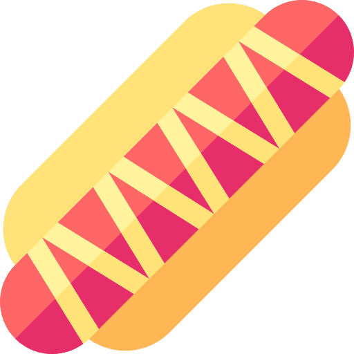 Hot dog hot dog fast food food and restaurant icon