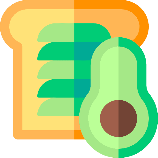 Toast food and restaurant sandwich bread icon