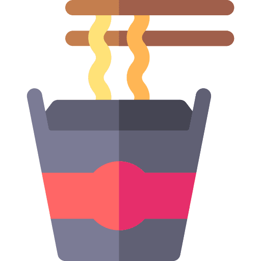 Wok chinese food take away sticks icon