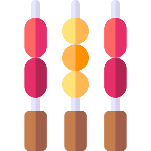Barbecue skewer food and restaurant meat icon Barbecue skewer food and restaurant meat icon