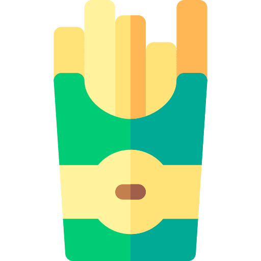 French fries food and restaurant french fries fast food icon French fries food and restaurant french fries fast food icon