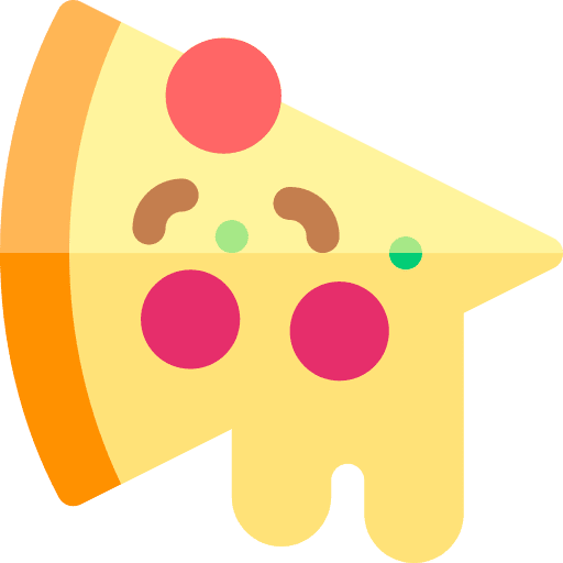 Pizza fast food slice italian food icon Pizza fast food slice italian food icon