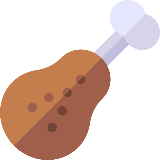 Chicken leg meat food and restaurant turkey leg icon Chicken leg meat food and restaurant turkey leg icon