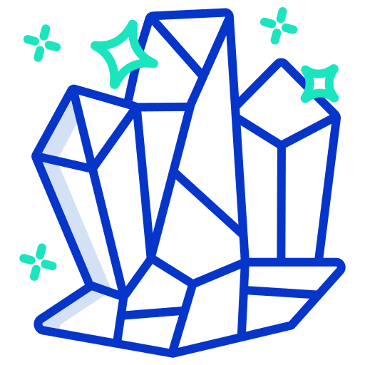 Crystals miscellaneous sparkle treasure icon