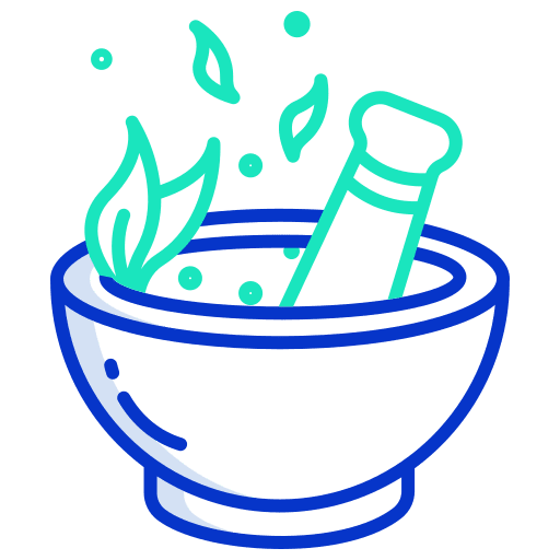 Mortar remedy pestle homeopathy icon