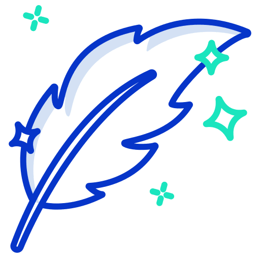 Quill quill lightweight feather pen icon