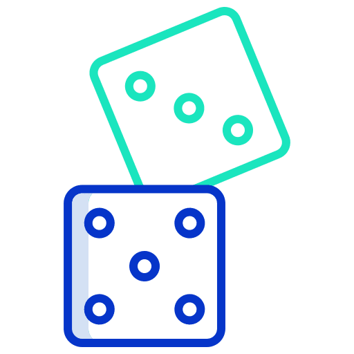 Dice play roll board game icon Dice play roll board game icon