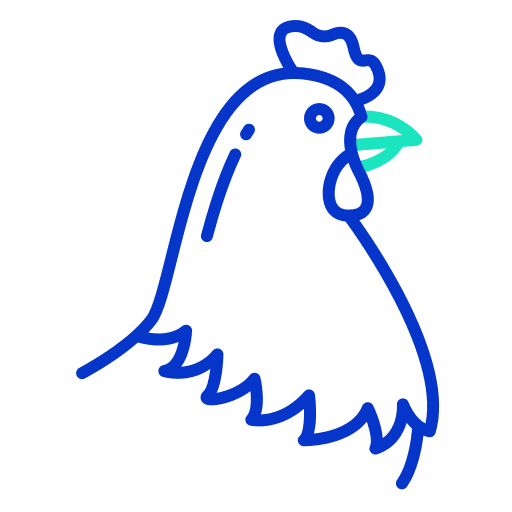 Hen zoology chicken animals icon