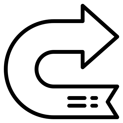 Right turn right turn turn right arrows icon
