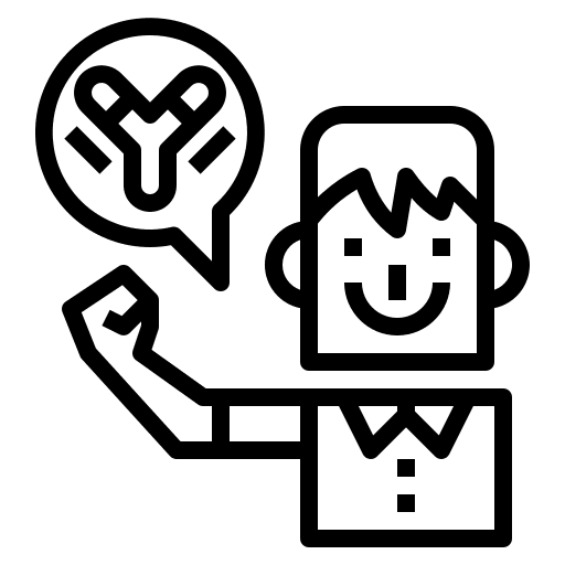 Antibodies vaccine user cell icon