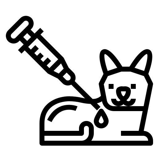 Cat veterinary vaccine healthcare icon