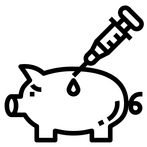 Pig animal syringe veterinary icon