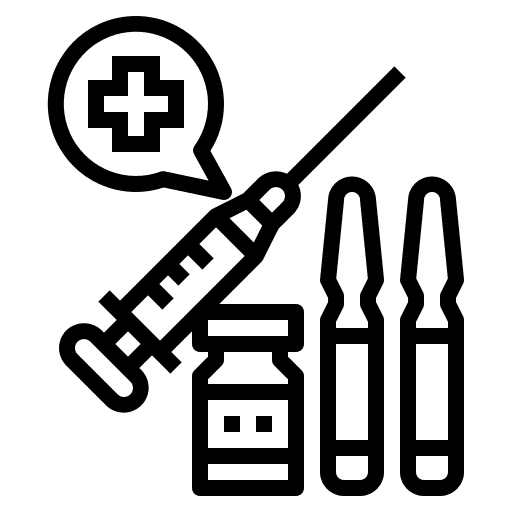 Protein supplement healthcare and medical syringe vaccine icon
