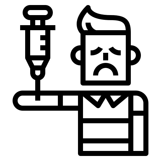 Vaccine healthcare syringe people icon