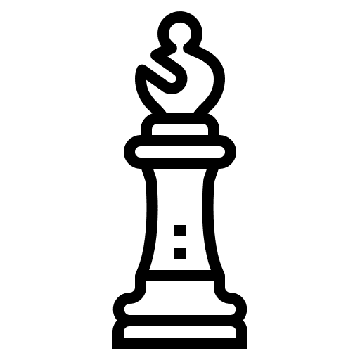 Bishop strategy gaming chess piece icon