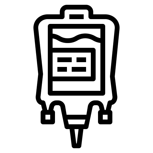 Transfusion healthcare and medical hospital blood bag icon