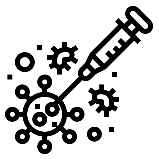 Virus healthcare and medical vaccine virus icon
