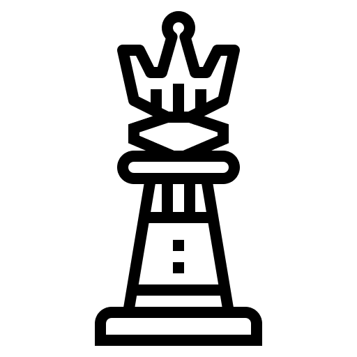 Queen chess strategy gaming icon