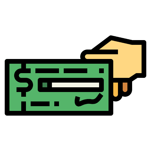 Bank check finance money banking icon