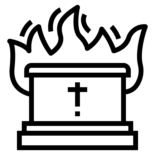 Cremation cremation funeral fire icon