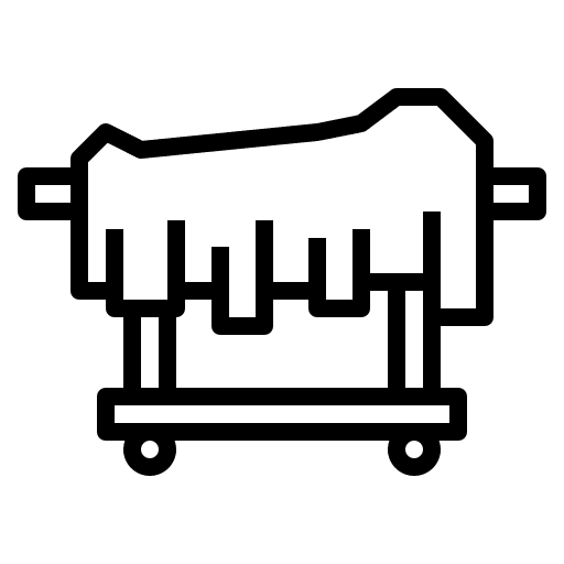 Dead body stretcher healthcare and medical bed icon