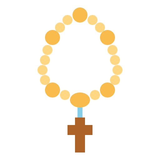 Beads pray catholic religion icon