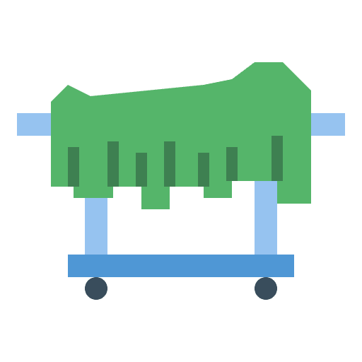 Dead body bed healthcare and medical dead body icon