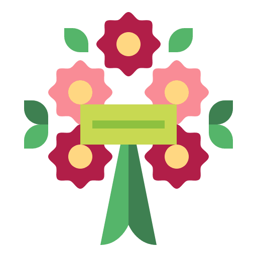 Flower bouquet funeral cultures wreath icon