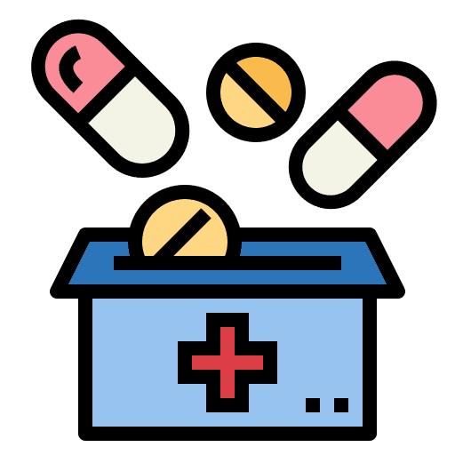 Medicine pills drugs medical icon