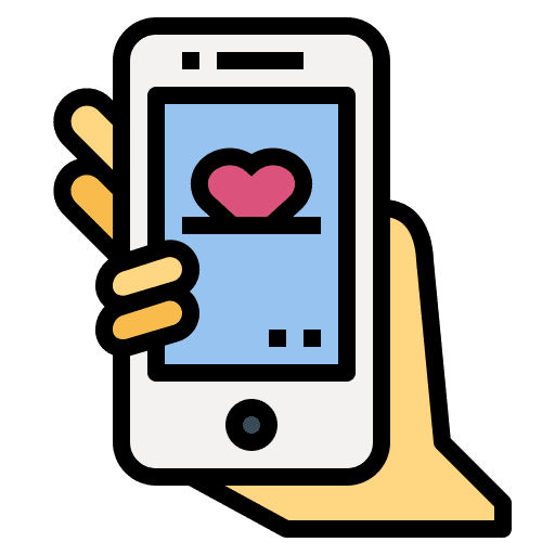 Smartphone heart phone smartphone icon