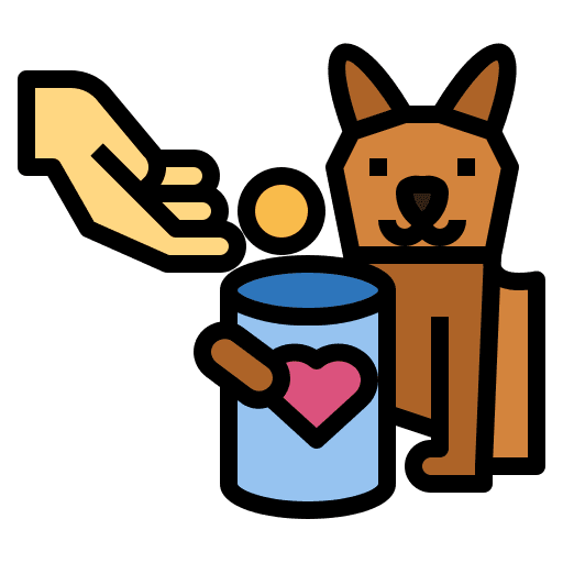 Cat money animal donation icon Cat money animal donation icon