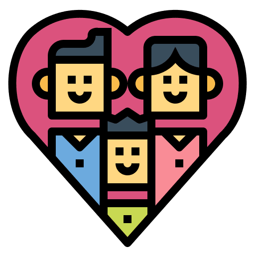 Family love heart family icon Family love heart family icon