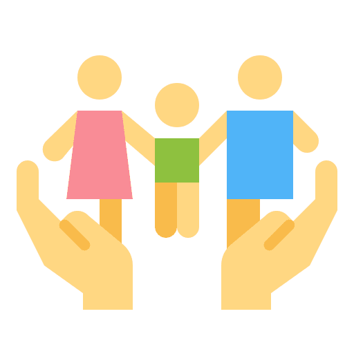 Family take care family custody icon