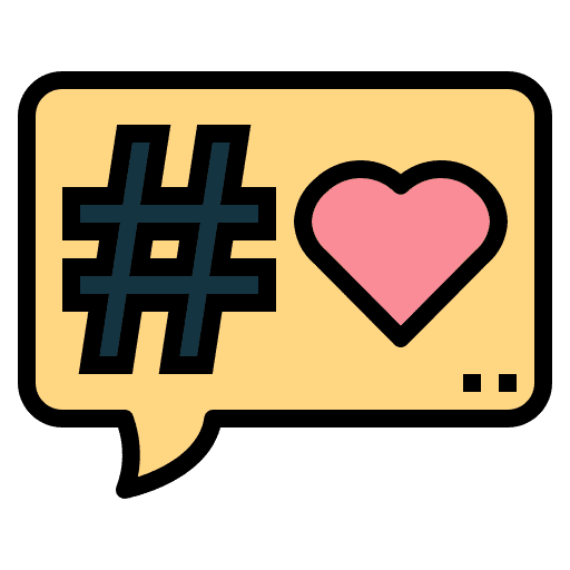 Hashtag love social media hashtag icon Hashtag love social media hashtag icon