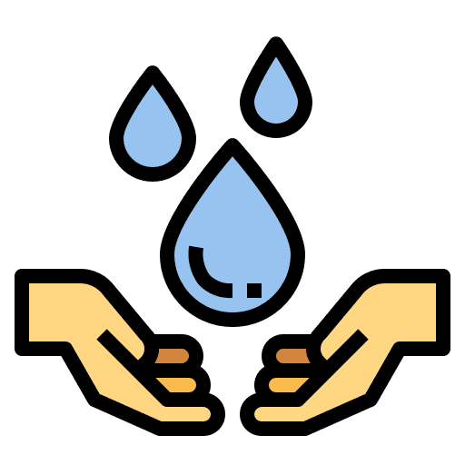 Water donation clean hands icon Water donation clean hands icon