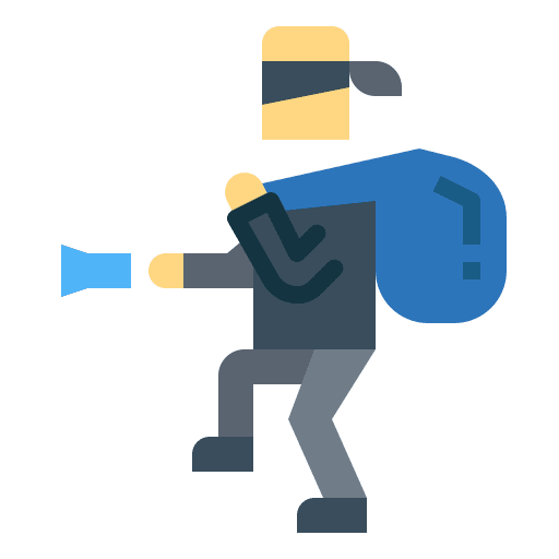 Burglar criminal people thief icon