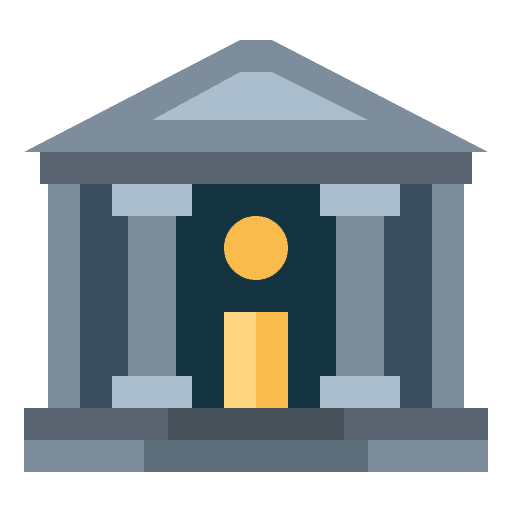 Court justice building courthouse icon Court justice building courthouse icon