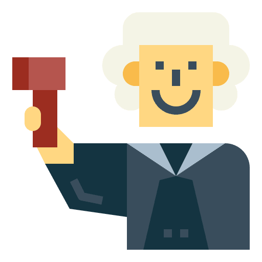 Judge gavel man professions and jobs icon Judge gavel man professions and jobs icon