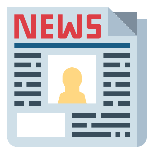 Newspaper news report journal user icon Newspaper news report journal user icon