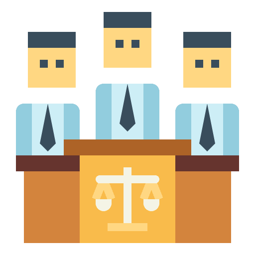 Conference judge man lawyer icon Conference judge man lawyer icon