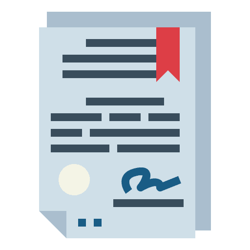 Contract signature files and folders contract icon Contract signature files and folders contract icon