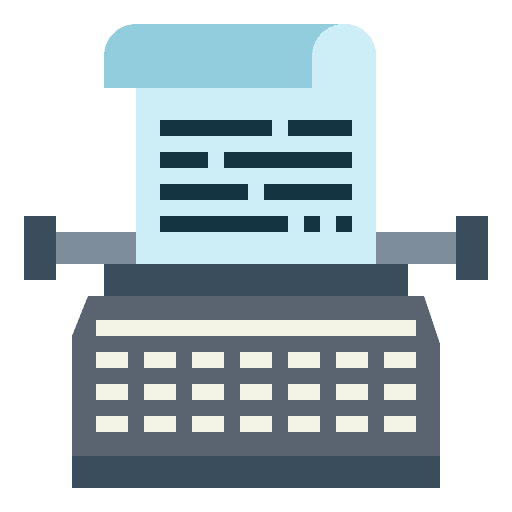 Typewriter communication communications content icon Typewriter communication communications content icon