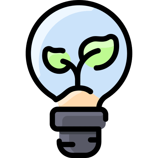 Bulb farming and gardening sustainable energy electronics icon