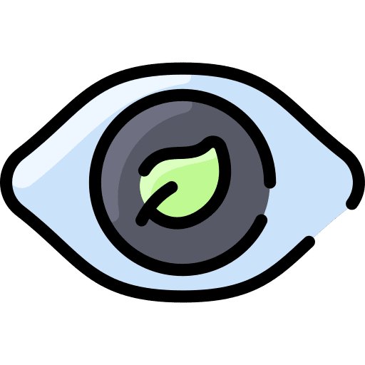 Eye farming and gardening eco friendly ecology and environment icon