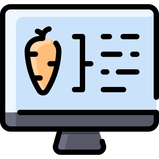 Monitor farming and gardening plant smart farm icon