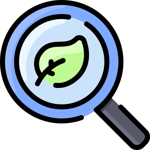 Search leaf nature search icon