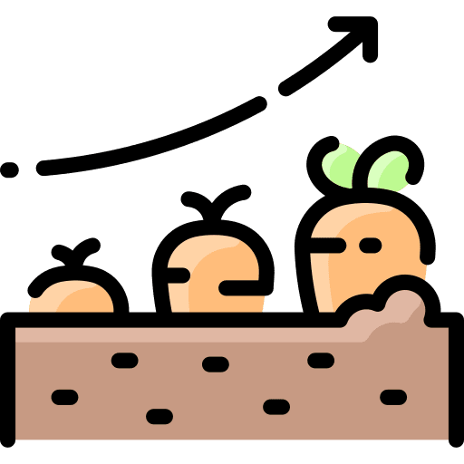 Carrot smart farm stats line graph icon