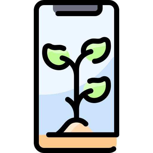 Smartphone mobile phone cellphone farming and gardening icon