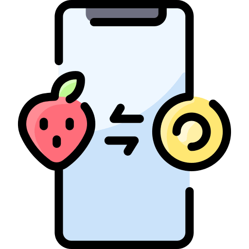 Smartphone smartphone pay exchange icon